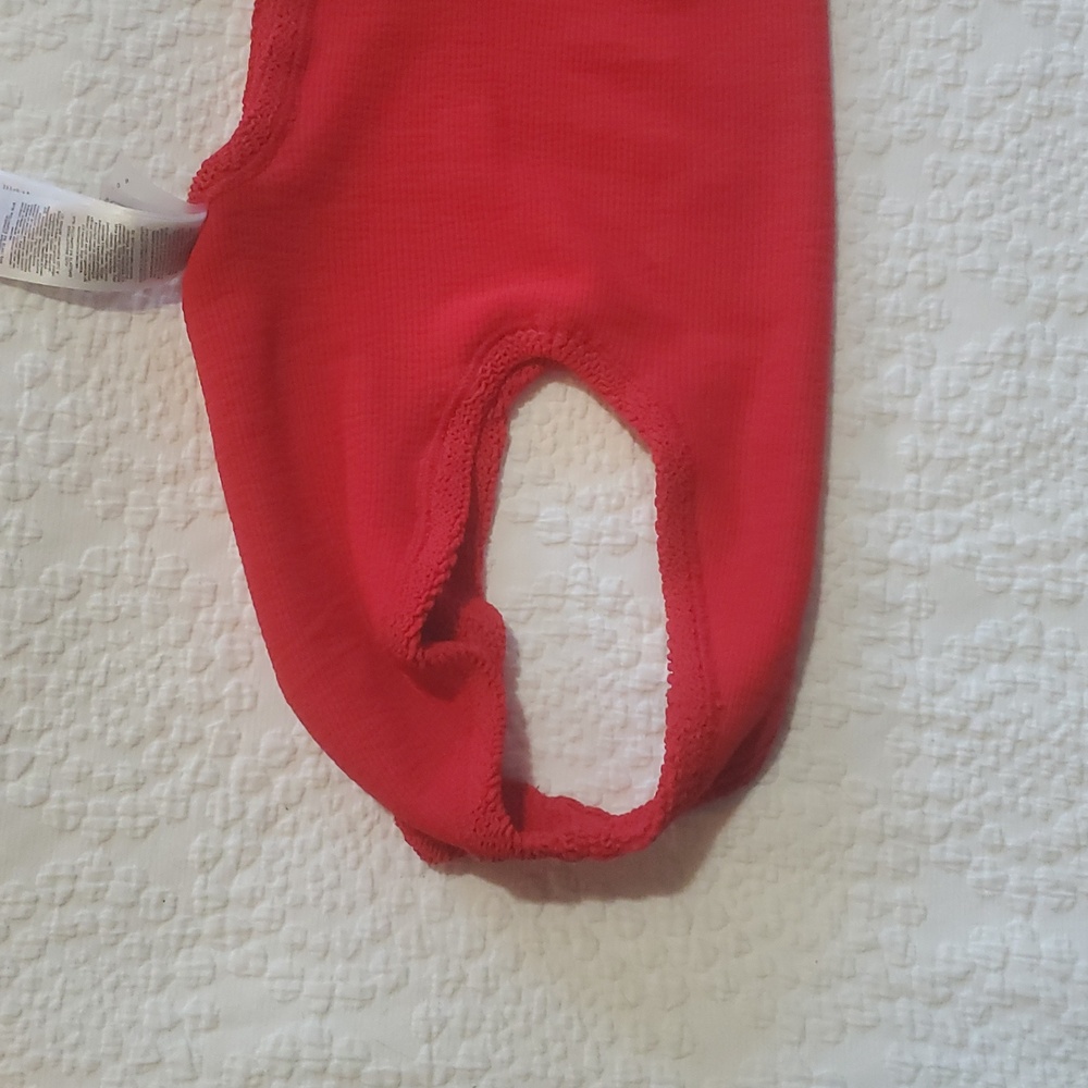 HUNZA G DOMINO One Piece Swimsuit Sz:One Size In Red - Picture 16 of 16